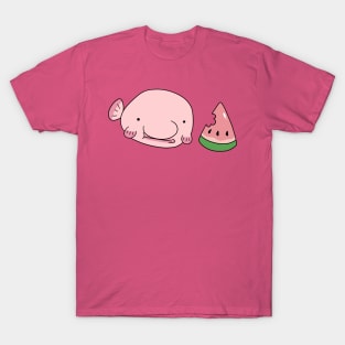 Blobfish Eating Watermelon T-Shirt